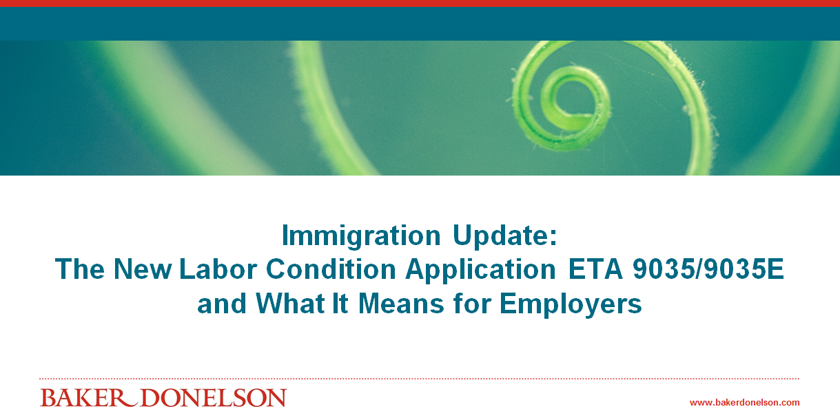Immigration Update: The New Labor Condition Application ETA 9035/9035E ...