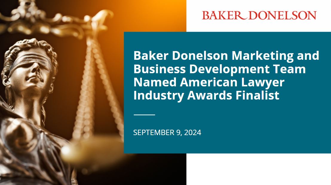 Baker Donelson Marketing and Business Development Team Named American Lawyer Industry Awards Finalist
